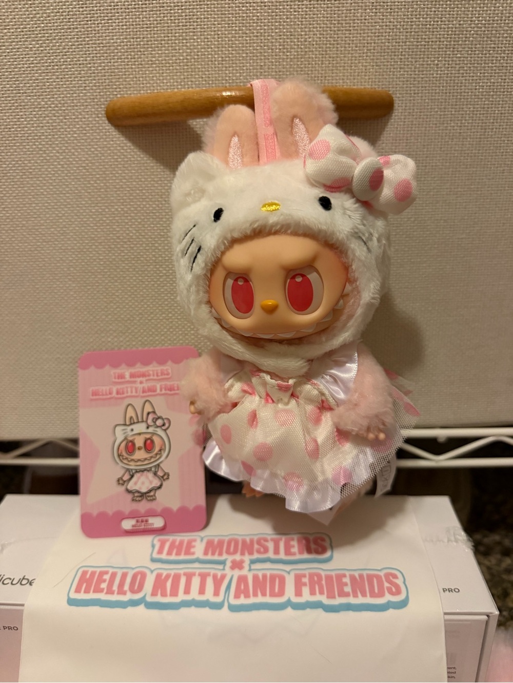Hello Kitty Pink & White Plush Doll — The Monsters Collaboration